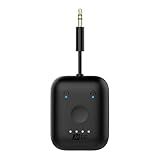 MEE Audio Connect Air in-Flight Bluetooth Wireless Audio Transmitter Adapter for up to 2 AirPods/Other Headphones; Works with All 3.5mm Aux Jacks on Airplanes, Gym Equipment, TVs, & Gaming Consoles