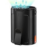 2025 AI Portable Fan Rechargeable, 4 Speeds 6600RPM Strong Airflow, Personal Waist Fan with up to 25H of Working Time, Hands-Free Hanging Neck Fan, Wearable Belt Fan for Camping, Outdoor, Jobsite