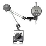 Clockwise Tools Digital Indicator with Magnetic Base Holder Stand, DIBR-0055 0-0.5 Inch/12.7mm, Inch/Metric Conversion, Auto Off