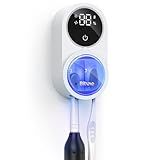 Bitvae Toothbrush Cleaner & Toothbrush Holder, Cleaning and Air Drying, LED Smart Screen, Rechargeable Wall Mount Toothbrush Holder for Bathrooms