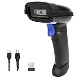 NETUM Bluetooth Barcode Scanner, Compatible with 2.4G Wireless & Bluetooth Function & Wired Connection, Connect Smart Phone, Tablet, PC, CCD Bar Code Reader Work with Windows, Mac,Android (NT-1228BC)