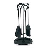 Pilgrim Home and Hearth 18019 Compact Fireplace Tool Set, 18" H/13 lb., Matte Black