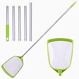 Pool Skimmer Net- Total Length 72 inches Ultral Fine Mesh Rake with Pole,Accessories for Cleaning Inground/Above Ground Swimming Pool, Pond,Spa and Hot Tub Leaf Debris
