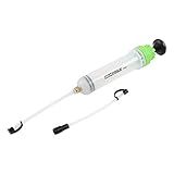 OEMTOOLS 200cc Small Fluid Extractor and Filler Pump – Precision Vacuum Pump for Brake Fluid, Power Steering, Coolant, and Small Oil Jobs – Dual-Scale Cylinder, Extension Tubes, Serviceable Design