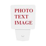 Personalized Photo Nightlights Set of 2, Custom Your Own Image 2 Pictures LED Plug-in Night Light 2-Pack for Bedroom Bathroom Hallway