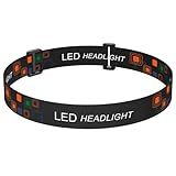 LHKNL Elastic Headlamp Strap Replacement, Adjustable Headband TG-T069 Rechargeable Headlamp 1” Width Comfortable Headband - 1Pack