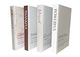 Set of 4 Motivational Coffee Table Books - Decorative Hardcover Book Stack - Blank Pages - Affirmation Books for Bookshelf or Home Decor