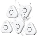 5 Pack Water Leak Detectors for Home, Stechro 4 Levels Adjustable Audio 0-120dB Water Sensor Alarm Leak Detector with Leak and Drip Alert, IP66 Water Leak Sensor for Basements Kitchen Sink Laundry