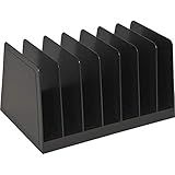 Desktop File Organizer, Mail Organizer, 7 Compartments Office File Sorter, for Easy access to your files, Invoices, Letters and more - 4.5" Height x 8.8" Width x 5.5" Depth - Black, Eco-Friendly