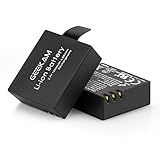 GeeKam Action Camera Battery, 2x1350mAh Rechargeable Battery for Sports Camera, Compatible for Campark, Crosstour, APEMAN, Victure, Rollei 372, WOLFANG GA100/GA200/GA300, SJ4000, S009