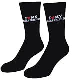 Gift for Boyfriend Husband I Love My Girlfriend Socks Valentines Gifts Men