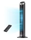 Dreo Tower Fan for Bedroom, 90° Oscillating Fans that Blow Cold Air, 5 Speeds, 4 Modes with 26ft/s Velocity, 12H & 28dB Quiet Timer, Remote, Touch, 40" Standing Floor Fan for Home Office, Black