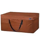 NettyPro Outdoor Patio Cushion Storage Bags Water-Resistant Large Storage Bag with Zipper and Handle for Patio Furniture Cushion Christmas Tree 7.5 Ft, 50 x 15 x 25 Inch, Brown