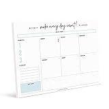 Bliss Collections Weekly Planning Pad, To Do List Notebook - Undated Tear-Off Sheets Notepad - Work Calendar, Organizer, Scheduler for Goals, Tasks - Make Every Day Count, 8.5" x 11", 50 Sheets