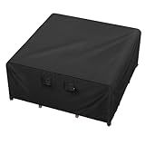 iBirdie Outdoor Patio Furniture Set Covers 76 x 76 inch Waterproof Weatherproof Square Cover, Heavy Duty 600D for Outside Dining Table and Chairs