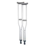 BodyMed Aluminum Crutches, Small (Pair) - Adjustable Height (4'6" - 5'0"), Lightweight Design, Padded Underarm Cushions & Hand Grips, Non-Slip Rubber Tips - Supports Up to 300 Pounds