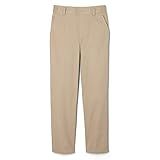 French Toast Boys' Big Pull-On Relaxed Fit School Uniform Pant (Standard & Husky), Khaki, 8