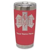 LaserGram 20oz Vacuum Insulated Tumbler Mug, EMT Emergency Medical Technician, Personalized Engraving Included (Maroon)