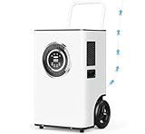 ALORAIR 145PPD Commercial Dehumidifier with Pump & Drain Hose, SLGR Tech Dehumidifiers for Garage, Large Room, Basement, Industrial Space, Power-Off Memory, Sentinel Elite60X