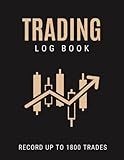 Trading Log Book: Day Trading Journal Log & Trade Strategy Planner for Stock Options, Forex, Crypto and Futures Traders | Record Up to 1800 Trades
