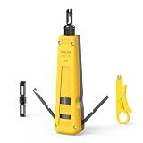 VCELINK Punch Down Impact Tool with 110 and 66 Blades, Network Wire Punch