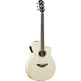 Yamaha APX600 VW Thin Body Acoustic-Electric Guitar, Vintage White