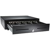 APG VB320-BL1616 Standard-Duty Cash Drawer, Vasario Series, Multipro 24V, Fixed 5" x 5" Till, 16" x 16" Size, Black