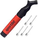 SPORTBIT Ball Pump for Sports Balls - Push & Pull Inflating System, Red