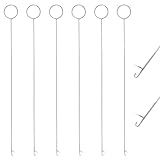 6 Pcs Bead Latch Hook Loop Turner Tool for Silicone Beads Needle Hooks with Latch Snag Repair Tools Sewing Loops Turner Hook for Fabric Belts Strips Tube Straps DIY Accessories