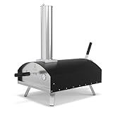 Stoke 16 Inch Outdoor Pizza Oven – Wood Pellet Portable Pizza Oven for Backyard, Camping, or Tailgating – Stainless Steel Multi-Fuel Oven with Pizza Stone & Accessories