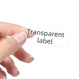 NIIMBOT Label Tape Clear - (2 Rolls, 0.55" x 1.57" /14 x 40 mm) Waterproof and Self-Adhesive Labels for Printer - Suitable for D11/D101/D110 Label Tape Machine（Transparent）