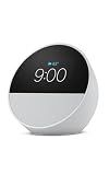 Amazon Echo Spot (newest model), Great for nightstands, offices and kitchens, Smart alarm clock, Designed for Alexa+, Glacier White