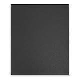 Binditek 500 Pack 12 Mil Sand-Textured Polycover - Midweight for Business Reports and Proposals - Lightly Sanded Finish - with Square Corners, Un-Punched, Black Color, Office Supplies