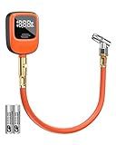 ETENWOLF T600 Digital Tire Pressure Gauge 0-250 PSI, ANSI B40.7 2A Grade High Precision(Plus-Minus 1%),Tire Gauge for Tire Pressure with Rubber Hose, Replaceable AAA Batteries (Vivid Orange)