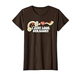 Groovy Script Funny I Just Look Straight, Retro Quote T-Shirt, Women, Brown, Medium