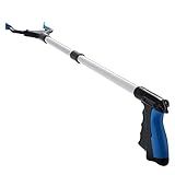 Grabber Reacher Tool, 32" Grabbers for Elderly, Lightweight Extra Long Handy Trash Claw Grabber, Mobility Aid Reaching Assist Tool for Trash Pick Up, Nabber, Litter Picker, Arm Extension (Blue)