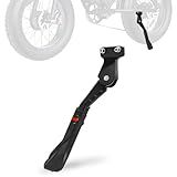 IUVWISN EBike Kickstand CNC Compatible Fit for Ridstar Q20/Q20 Pro Lite Super 73 S2/RX, Non-slip Electric Dirt Bike Kick Side Stand Adjusts from 12.4" to 14.6" (314-370mm)