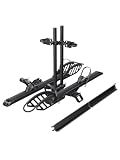 Young Electric Ebike Rack with Ramp 200 lbs 2-Bike Rack Hitch Mount