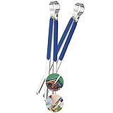 (Florian) Multi Proposal 10.04 Inch Tongs High strength stainless steel, Bounds Spring, Smooth Edge For food, BBQ, Bulgogi, Cooking, Outdoor, Korean Kitchen Gadget Tools, Utensils (Blue Large 2 Pcs)