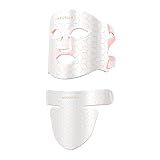 MEGELIN Led Red Light Therapy Face & Neck Mask, 7 Colors Led Light Therapy Facial Mask, Infrared Red Light Therapy Mask, Infrared Light Skin Rejuvenation(White)