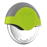 Kitchy Pizza Cutter Wheel with Protective Blade Cover, Ergonomic Pizza Slicer (Green)
