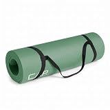 CAP Barbell High Density Exercise Yoga Mat with strap, 68"x24"x 1/2" - Sage Green