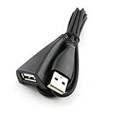 BIBABLYKE Replacement USB Receiver Extension Cable Extender Cord for Wireless Mouse Keyboard Receiver USB Adapter Line Black PVC