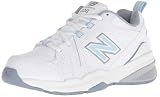 New Balance Women's 608 V5 Casual Comfort Cross Trainer, White/Light Blue, 8