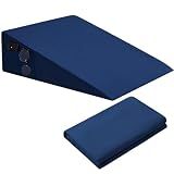 INVGEEXI Navy Blue Bed Wedge Pillow Cover, 25" L x 25" W x 8" H