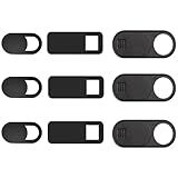 California JOS 9 Pack(3 Large + 3 Medium + 3 Small) 0.03 inch Ultra Thin Webcam Cover Slide Camera Blocker Protect Your Privacy Security for MacBook Air, Laptop, iPad, iMac, PC, iPhone