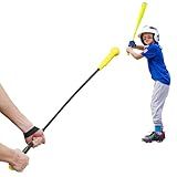 DeeHai Baseball Hitting Stick,Batting Practice Equipment for Baseball and Softball,Extended Handlebar with Grip Strap,Ideal One-on-One Baseball Training Equipment,52"