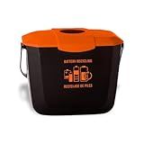Nova Products 2 Gallons (8L) Battery Collection Bin - Eco-Friendly Battery Disposal Container for Safe Storage and Household/Commercial Use, E-Waste Recycler Bin