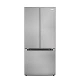 KoolMore 30-Inch and 18.5 cu. ft. Counter Depth French Door Refrigerator with Three Doors and Deep Freezer in Stainless-Steel (KM-RERFDSS-18C)