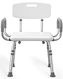 HOMLAND Shower Chair for Inside Shower with Padded Armrests and Back